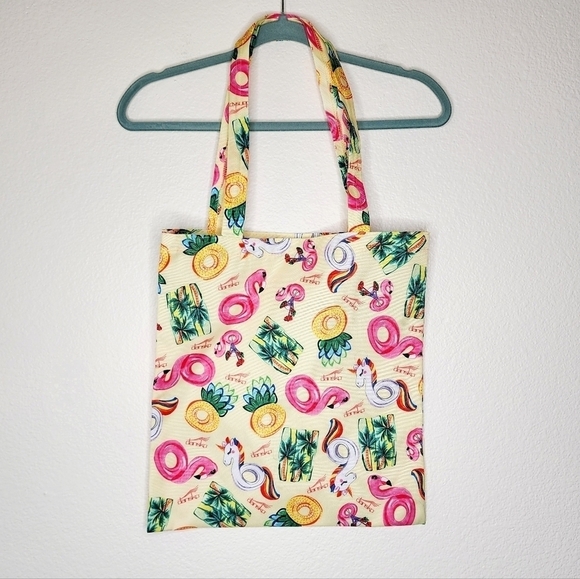Dansko Yellow Unicorn Flamingo Pineapple Summer Beach Tote - Picture 1 of 3